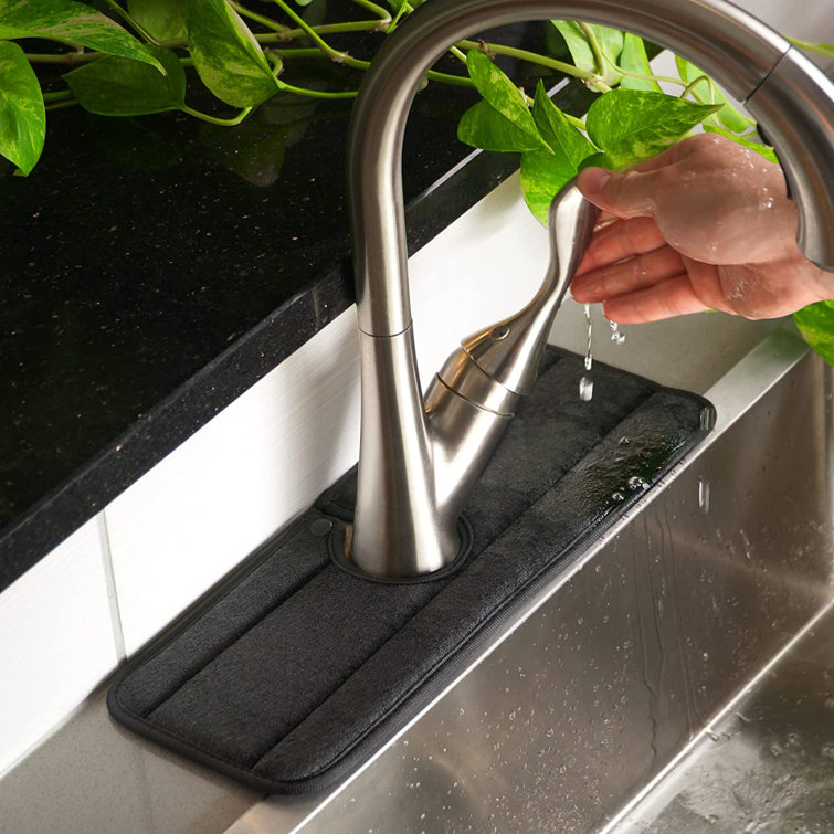 WPENGW Splash Guard Drip Catcher, Behind Faucet, Kitchen Faucet Splash